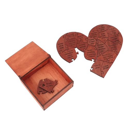 Hölzernes Herz Puzzle Romantisches Liebesgeschenk mit 20 Liebesbotschaften für Vorschlag, Engagement, Jubiläum, Valentinstag, Premium -Birkenmaterial, Birkenbox Enthalten Hölzernes Herz Puzzle Romantisches Liebesgeschenk mit 20 Liebesbotschaften für Vorschlag, Engagement, Jubiläum, Valentinstag, Premium -Birkenmaterial, Birkenbox Enthalten von Srliya