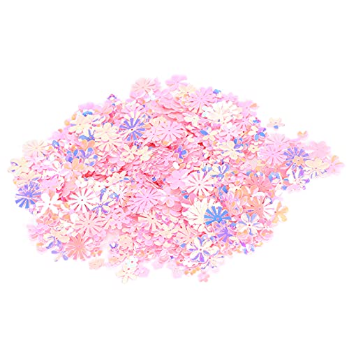 Rosafarbene, Blütenförmige Konfetti-Glitzer-Pailletten Party, Hochzeit, Streuteile, Dekorationszubehör (Pastelle) von Srliya