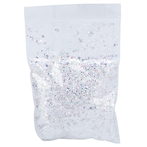 Silberpailletten, Dünner Flacher Glitzer für Nagelkunst, Kunsthandwerk, Dekoration, 50 G Hauptentier -Harzharzschmuck, Sicher, Nicht Giftig, Leicht zu Reinigen, von Srliya
