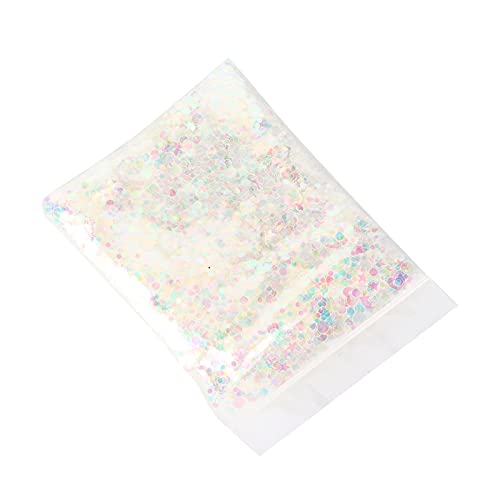 Sinfonie -Pailletten White Pet 10G, Glitter Confetti Hollow Round Sky, Nagelkunsthandwerk, Weihnachtsdekoration, Leicht zu Bewerben von Srliya