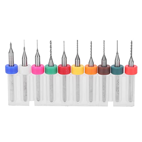 Srliya 10pcs Micro Twist -Bits Legierungswolfram -Stahlschaltungsboardbohrmaschine 0,1-1 Mm von Srliya