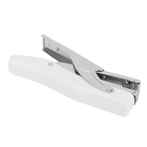 Srliya 20 Blattplier -Hefter mit Großer Öffnung, Ergonomisches Design, Arbeitssparung, Tragbar für das Bürolager der Fabrikschule, Metal White von Srliya