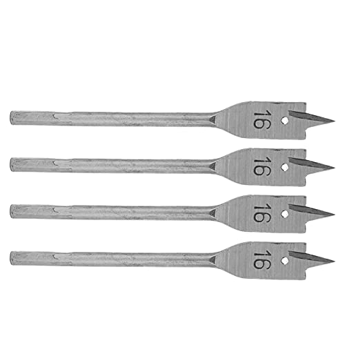 Srliya 4pcs Flache Holzbohrerbits Lochöffner Hoher Kohlenstoffstahl - -Bohrwerkzeuge 16 Mm von Srliya