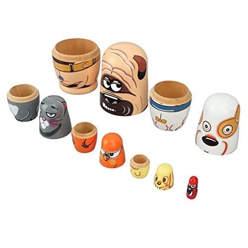 Srliya 6pcs Hunde Nistpuppen Holz Handgefertigt Dekorativ Russische Nistpuppenspielzeug für Kinder Weihnachten Geburtstag Wünschen Srliya 6pcs Hunde Nistpuppen Holz Handgefertigt Dekorativ Russische Nistpuppenspielzeug für Kinder Weihnachten Geburtstag Wünschen von Srliya