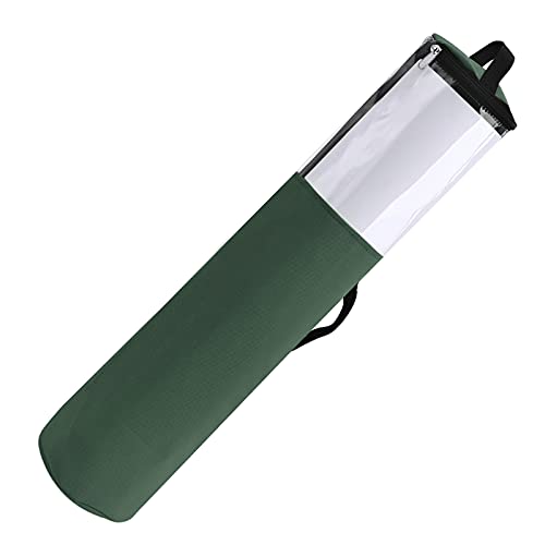Srliya Aufbewahrungstasche aus 600D-Nylon mit Transparentem PVC-Fenster Geschenkpapier und Geschenkpapier-Organizer (Grün) von Srliya