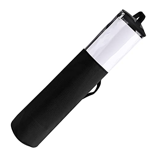 Srliya Aufbewahrungstasche aus 600D-Nylon mit Transparentem PVC-Fenster Geschenkpapier und Geschenkpapier-Organizer (Schwarz) von Srliya