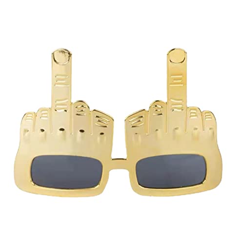 Srliya Mittelfinger Verrückte Party-Sonnenbrille, Hell Stehende Goldene Bunte Sonnenbrille für Männer Frauen, Beleben Geburtstags Fotografie Aktivität mit Freunden und Familie Srliya Mittelfinger Verrückte Party-Sonnenbrille, Hell Stehende Goldene Bunte Sonnenbrille für Männer Frauen, Beleben Geburtstags Fotografie Aktivität mit Freunden und Familie von Srliya