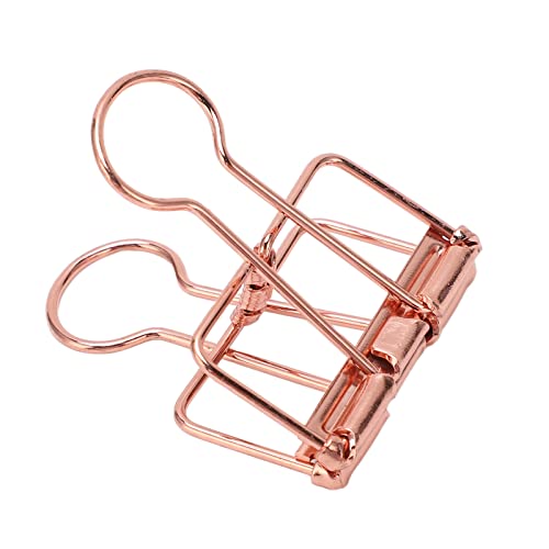 Srliya Skelett-Clips, 50 Stück, Hohle Clips, Metall-Büroklammern für Dokumente, Papiere, Testberichte (Roségold) von Srliya