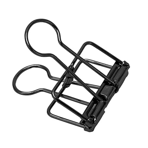 Srliya Skelett-Clips, 50 Stück, Hohle Clips, Metall-Büroklammern für Dokumente, Papiere, Testberichte (Schwarz) von Srliya