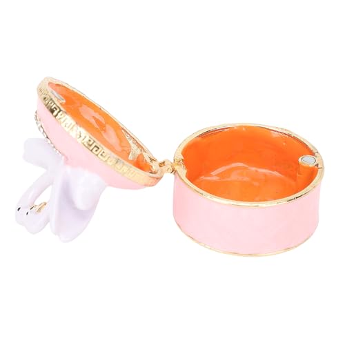 Srliya Swan -Schmuckschatulle, Dekorationsringe Ohrringe Halter, Doppelschwan Figur Decor Box für Zuhause, Zinklegierungsmaterial von Srliya