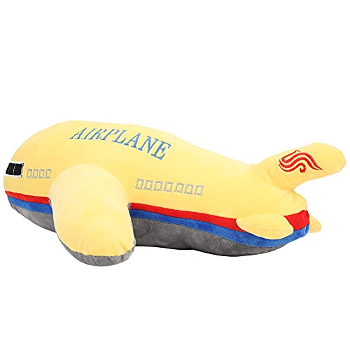 Srliya Weiches Lintplüschflugzeug, Süßes Cartoon -Muster, Tolles für, Foto -Requisite, Hilft das Baby für Hochwertige Schlaf, Atmungsaktiv, Blau, Gelb, 15,7in (40 cm) von Srliya