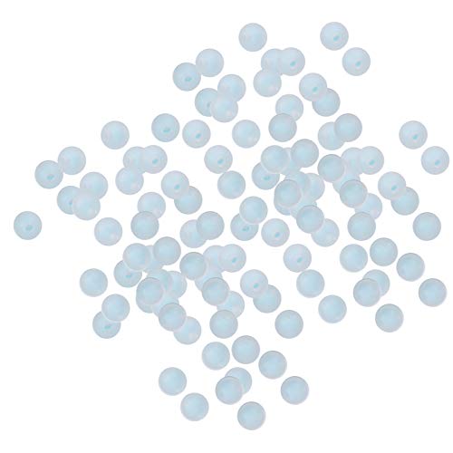 Srliya Zugesperrte Perlen 8mm, Handgefertigte Schmuckzubehör, DIY -Handwerksprojekte, Mädchenhaarbänder und Armbänder, Kunststoffharzmaterial (Blau gefrostet) von Srliya