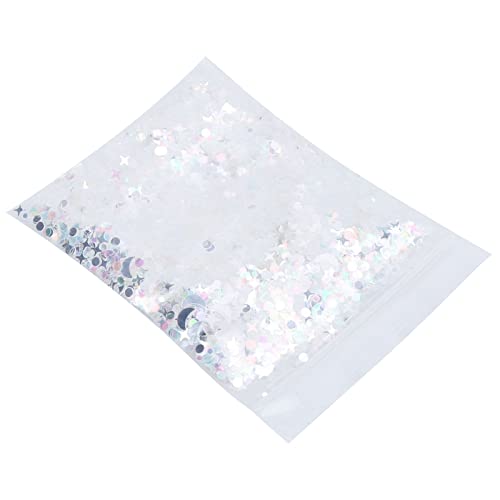Star Pailletten Pet Silver Mixed Fantasy Glitter 10g für Körpergesicht Haare Erstellen Nagelkunst, Ballon Dekoration Harz Dekoration Nagelkunst von Srliya