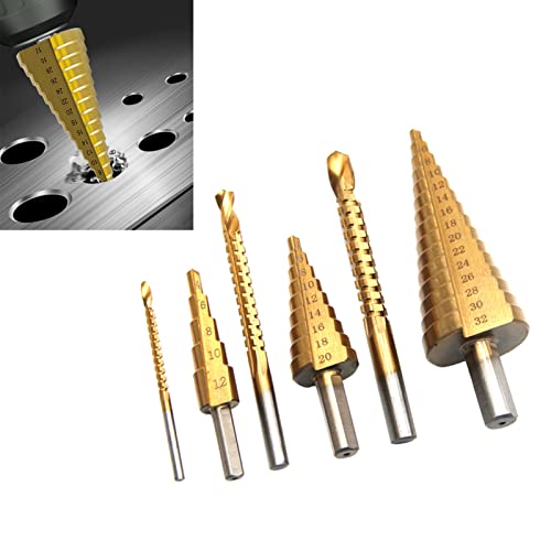 Stiefmaschinenbohrbit Set Ti -Beschichtung Metall Gerade Flötenlochschneider -Werkzeug mit Mitte Punch Triangular Shank Stiefmaschinenbohrbit Set Ti -Beschichtung Metall Gerade Flötenlochschneider -Werkzeug mit Mitte Punch Triangular Shank von Srliya