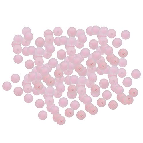Zugesperrte Perlen 8mm, Handgefertigte Schmuckzubehör, DIY -Handwerksprojekte, Mädchenhaarbänder und Armbänder, Kunststoffharzmaterial (Frosted Pink) von Srliya