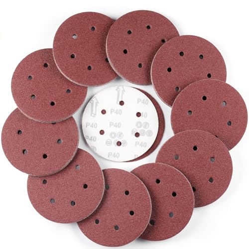 Sruhrak 100 Stück Schleifscheiben 150mm Schleifpapier Klett 40 Körnung 8 Loch Scheiben Set für Bosch Exzenterschleifer Sruhrak 100 Stück Schleifscheiben 150mm Schleifpapier Klett 40 Körnung 8 Loch Scheiben Set für Bosch Exzenterschleifer von Sruhrak