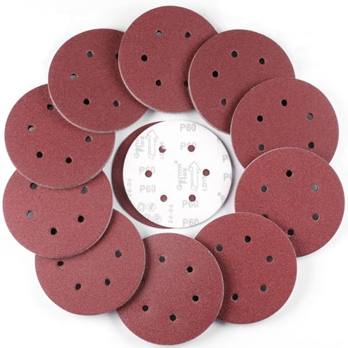 Sruhrak 100 Stück Schleifscheiben 150mm Schleifpapier Klett 60 Körnung 8 Loch Scheiben Set für Bosch Exzenterschleifer Sruhrak 100 Stück Schleifscheiben 150mm Schleifpapier Klett 60 Körnung 8 Loch Scheiben Set für Bosch Exzenterschleifer von Sruhrak
