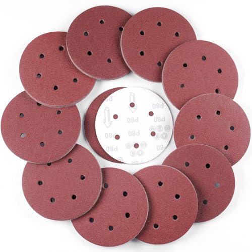 Sruhrak 100 Stück Schleifscheiben 150mm Schleifpapier Klett 80 Körnung 8 Loch Scheiben Set für Bosch Exzenterschleifer Sruhrak 100 Stück Schleifscheiben 150mm Schleifpapier Klett 80 Körnung 8 Loch Scheiben Set für Bosch Exzenterschleifer von Sruhrak