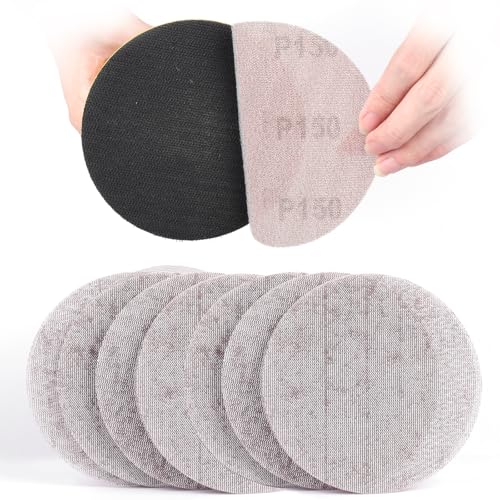 Sruhrak 125mm Schleifpapier Retikulierte Klett, 50 Stück Schleifgitter 150 körnung Schleifscheiben für Trockenbauschleifer Exzenterschleifer von Sruhrak