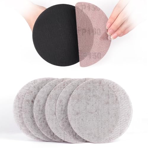 Sruhrak 150mm Schleifpapier Retikulierte Klett, 30 Stück Schleifgitter 150 körnung Schleifscheiben für Trockenbauschleifer Exzenterschleifer von Sruhrak