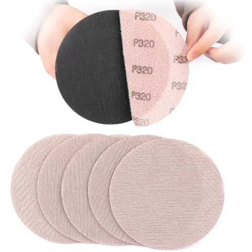Sruhrak 150mm Schleifpapier Retikulierte Klett, 30 Stück Schleifgitter 320 körnung Schleifscheiben für Trockenbauschleifer Exzenterschleifer von Sruhrak