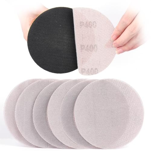 Sruhrak 150mm Schleifpapier Retikulierte Klett, 30 Stück Schleifgitter 400 körnung Schleifscheiben für Trockenbauschleifer Exzenterschleifer von Sruhrak
