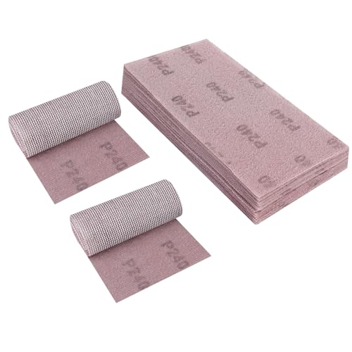 Sruhrak 25 Stück Schleifgitte Retikulierte Klett, 115x230mm Schleifpapier 240 körnung Schleifscheiben für Trockenbauschleifer Exzenterschleifer Sruhrak 25 Stück Schleifgitte Retikulierte Klett, 115x230mm Schleifpapier 240 körnung Schleifscheiben für Trockenbauschleifer Exzenterschleifer von Sruhrak