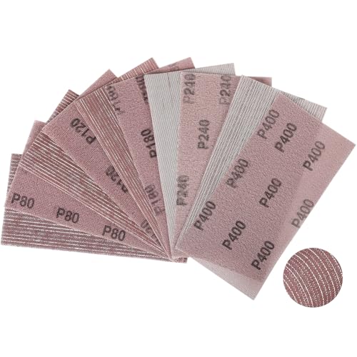 Sruhrak 25 Stück Schleifgitte Retikulierte Klett, 115x230mm Schleifpapier 80/120/180/240/400 körnung Schleifscheiben für Trockenbauschleifer Exzenterschleifer von Sruhrak