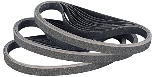 Sruhrak Schleifbänder 10 x 330mm- 30 Stück 60 Grit Siliziumkarbid-Schleifbänder zum Polieren und Entrosten von Metall von Sruhrak