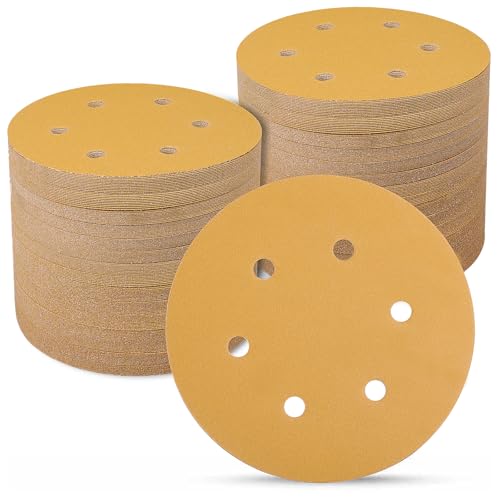 Schleifpapier 150mm Klett 100 Stück, 220 Körnung 6-Zoll 6 Loch Schleifscheiben Schleifscheiben 150mm klett für Uniflex-Schleifmaschinen und alle Oszillationswerkzeuge Schleifpapier 150mm Klett 100 Stück, 220 Körnung 6-Zoll 6 Loch Schleifscheiben Schleifscheiben 150mm klett für Uniflex-Schleifmaschinen und alle Oszillationswerkzeuge von Sruhrak