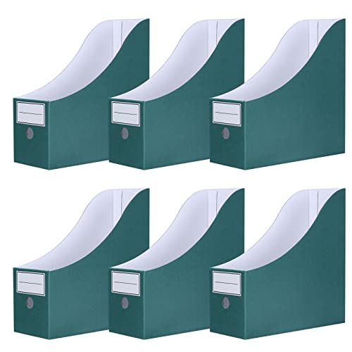 Srvnpioy Stehsammler A4, 6 Stück, aus stabilem Karton, 10cm breit, Farbe Grün, für Büro, Schule, Zuhause,10,2 x 26 x 26,7 cm von Srvnpioy