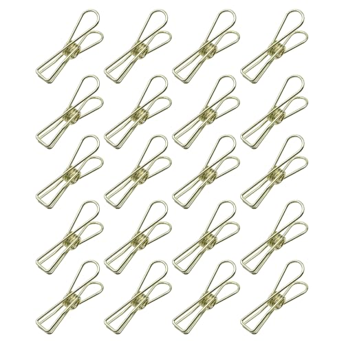 Sscon Metalldraht-Hohlklammern, goldfarben, für Rechnungen, Rechnungen, Büroklammern für Zuhause und Büro, 33 mm, 20 Stück Sscon Metalldraht-Hohlklammern, goldfarben, für Rechnungen, Rechnungen, Büroklammern für Zuhause und Büro, 33 mm, 20 Stück von Sscon