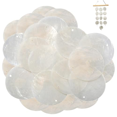 100 pcs Capiz -Schalen, 2 Zoll runde Muscheln mit Löchern, poliertes natürliches Capiz -Dekor, DIY -Meer zum Handwerk, Schmuckherstellung 100 pcs Capiz -Schalen, 2 Zoll runde Muscheln mit Löchern, poliertes natürliches Capiz -Dekor, DIY -Meer zum Handwerk, Schmuckherstellung von Ssguopte