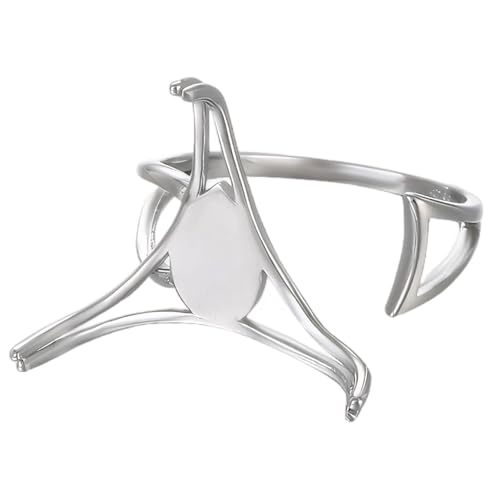 3 Klauen Ringbasis, einstellbare Kupferringbasis, Montage leerer Schmuck, DIY -Schmuck, das Handwerk für unregelmäßige Cabochon -Herstellung (Platina -Farbe) macht von Ssguopte
