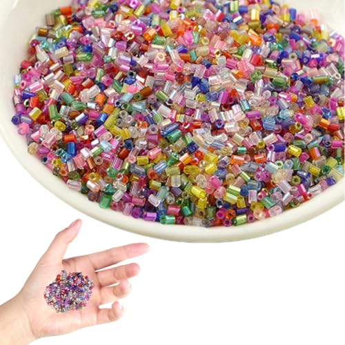 Bingsu Perlen 450 Gramm 0, 08-0, 12 Zoll winzige Bingsu-Perlen Leichter Strohrohr Irisierende für Crunchy Dekorationen von Ssguopte