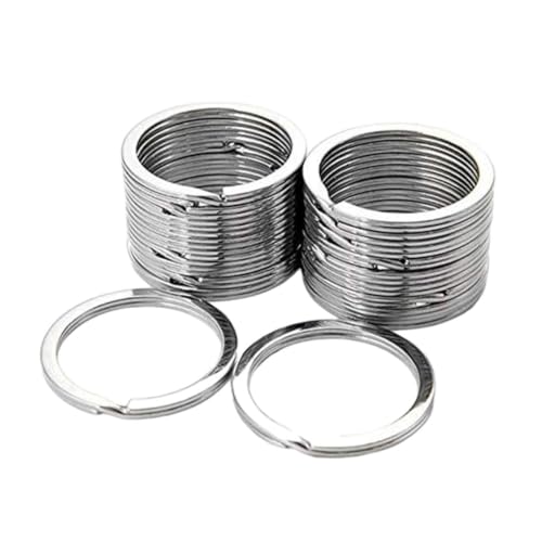 Schlüsselringe Metallschlüsselkäse geteilte flache Ringschleifen für DIY -Schlüsselanhänger 2.0x30 mm 100pcs von Ssguopte