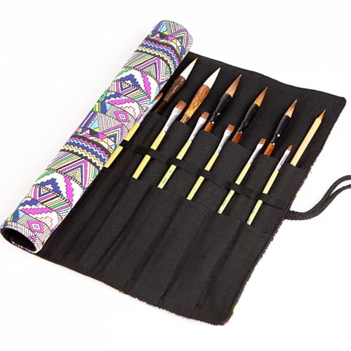 Ssguopte Pinselhalter, 20 Slots Roll-up-Pinselhülle, Leinwandlager mit Krawatten, tragbare Kunstsack für Acrylöl-Aquarellpinselfarbe Ssguopte Pinselhalter, 20 Slots Roll-up-Pinselhülle, Leinwandlager mit Krawatten, tragbare Kunstsack für Acrylöl-Aquarellpinselfarbe von Ssguopte