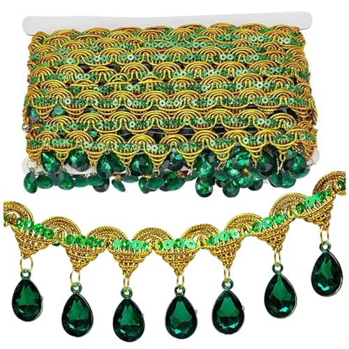 Strass -Randverkleidung, 9, 8 Meter glänzende Perlenverkleidung, 1, 8 -Zoll Strass -Randverkleidung, 9, 8 Meter glänzende Perlenverkleidung, 1, 8 -Zoll von Ssguopte