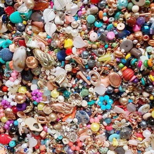 Verschiedene Perlen, mehrfarbige 0, 12-1, 18 Zoll unregelmäßige Keramikperlen und Plastikmisch von Ssguopte