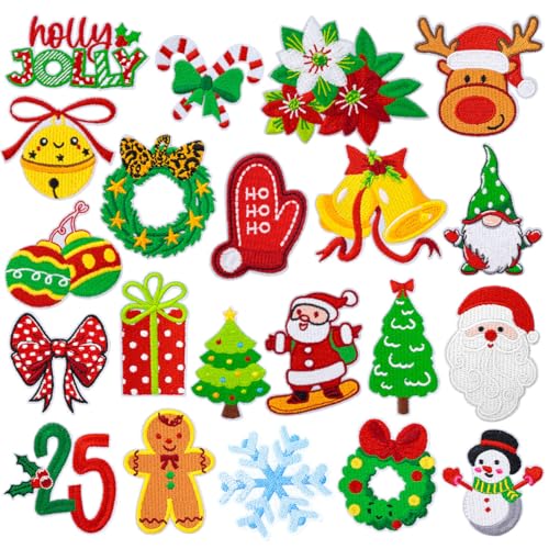 21 Stück Weihnachts-Bügelbilder, einzigartige Designs, bestickte Urlaubsapplikationen für Kleidung, Jacken, Trucker, Hüte, Rucksack, Jeans, Taschen, festliche Weihnachtsdekoration 21 Stück Weihnachts-Bügelbilder, einzigartige Designs, bestickte Urlaubsapplikationen für Kleidung, Jacken, Trucker, Hüte, Rucksack, Jeans, Taschen, festliche Weihnachtsdekoration von Ssyuysto