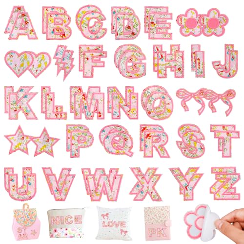 62 x Buchstaben-Aufnäher mit Blumenmotiv, bestickt, Buchstaben A-Z, selbstklebend, Alphabet-Aufkleber für Kinderkleidung, Hüte, Taschen, Bastelarbeiten 62 x Buchstaben-Aufnäher mit Blumenmotiv, bestickt, Buchstaben A-Z, selbstklebend, Alphabet-Aufkleber für Kinderkleidung, Hüte, Taschen, Bastelarbeiten von Ssyuysto