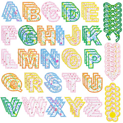 96 Stück Blumen Buchstaben Patches Blau Floral bestickte Applikation Buchstaben A-Z Selbstklebende Alphabet Aufkleber für Kleidung, Hüte, Taschen, DIY Handwerk 96 Stück Blumen Buchstaben Patches Blau Floral bestickte Applikation Buchstaben A-Z Selbstklebende Alphabet Aufkleber für Kleidung, Hüte, Taschen, DIY Handwerk von Ssyuysto