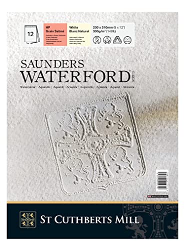 St Cuthberts Mill SAUNDERS WATERFORD SERIES Aquarellpapier, 300 g/m², Satiniert, Aquarellblock 23 x 31 cm, einseitiggeleimt, 12 Blatt, Naturweiß St Cuthberts Mill SAUNDERS WATERFORD SERIES Aquarellpapier, 300 g/m², Satiniert, Aquarellblock 23 x 31 cm, einseitiggeleimt, 12 Blatt, Naturweiß von SAUNDERS WATER FORD SERIES
