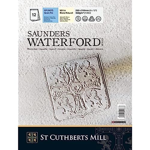 St Cuthberts Mill SAUNDERS WATERFORD SERIES Aquarellpapier, 300 g/m², Feinkorn, Aquarellblock 23 x 31 cm, einseitiggeleimt, 12 Blatt, Naturweiß St Cuthberts Mill SAUNDERS WATERFORD SERIES Aquarellpapier, 300 g/m², Feinkorn, Aquarellblock 23 x 31 cm, einseitiggeleimt, 12 Blatt, Naturweiß von SAUNDERS WATER FORD SERIES