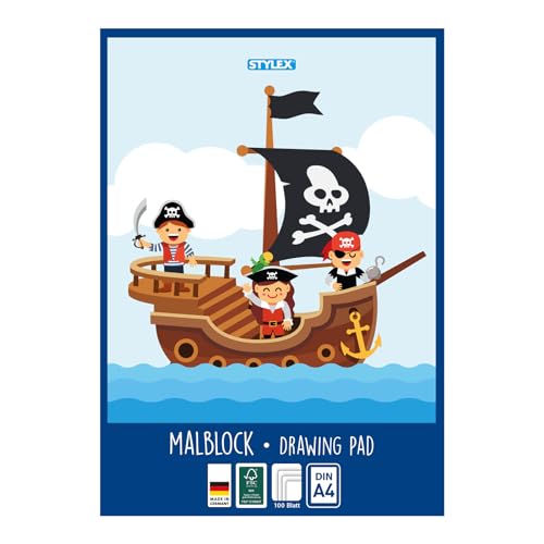 Malblock XL / 100 Blatt/DIN A4 / Zeichenblock / "Piraten" Malblock XL / 100 Blatt/DIN A4 / Zeichenblock / "Piraten" von St.Schreib.