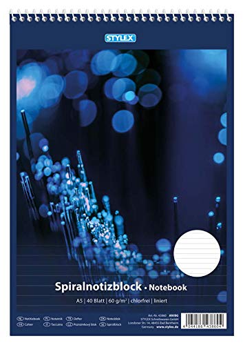 10x Spiral-Notizblock / Schreibblock / DIN A5 / liniert von St.Schreibwaren