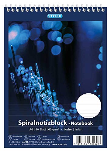10x Spiral-Notizblock / Schreibblock / DIN A6 / liniert von St.Schreibwaren