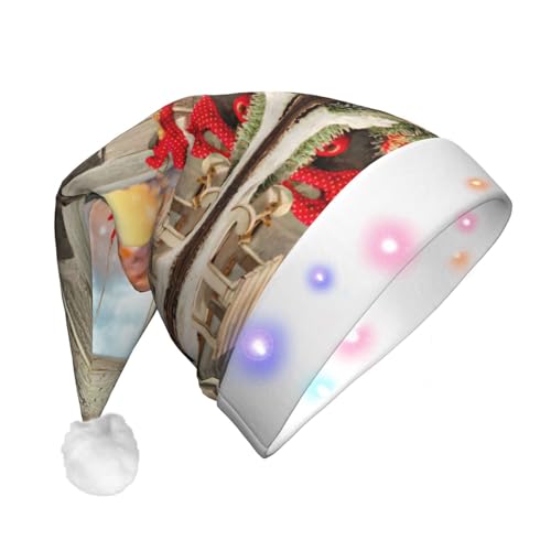 StOlmx Weihnachtsmütze für Erwachsene, lustig, luxuriös, Neujahrsgeschenk, Weihnachtsdekoration, Weihnachtsfenster von StOlmx