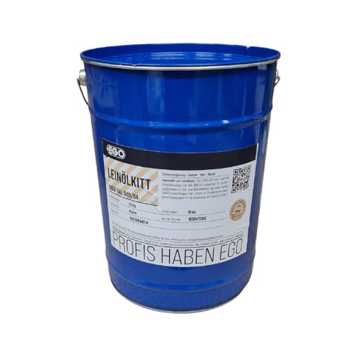 Leinölkitt 25kg - Fensterkitt für die Einfachverglasung von Fenstern | Glaserkitt geeignet für Holz- und Metallrahmen | Hergestellt aus reinem Leinöl - Made in Germany von Stabilo Befestigungstechnik