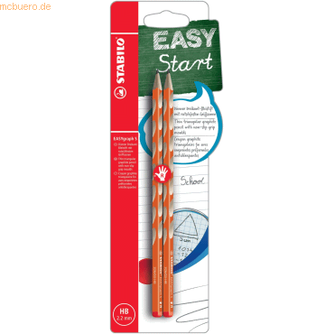 10 x Stabilo Bleistift Easygraph S Minenbreite 2,2mm HB orange VE=2 St von Stabilo